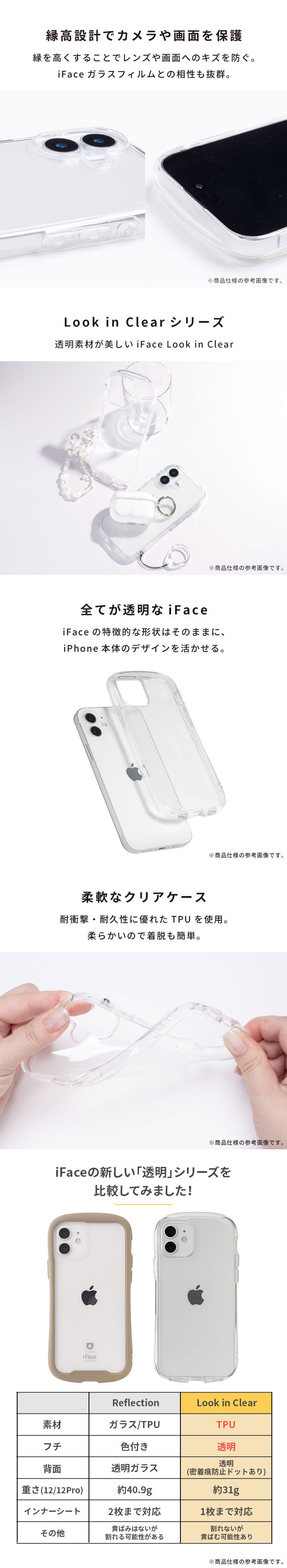 【新】[iPhone 16専用]iFace Look in Clearケース(クリア)