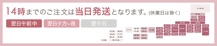 14時までのご注文は当日発送となります。（関東近県なら翌日お届け♪）(日曜のご注文及びご予約商品は除きます)